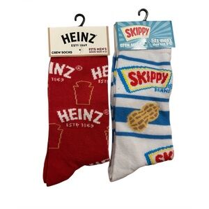 Heinz & Skippy Men’s Crew Socks - Red & White/Blue